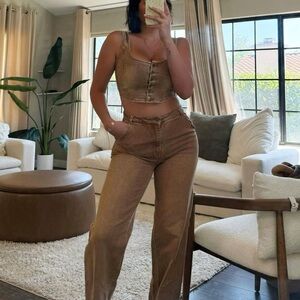 Stylish Tan Women's Jumpsuit